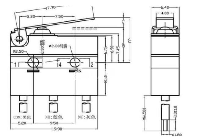 防水微動開關(guān)原理及接線方法